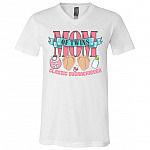 Mom of Twins Tshirt Vneck, White, V-Neck T-Shirt