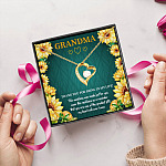 Grandma Thank You For Being In My Life This Necklace Was Made Just For You Forever Love Heart Pendant Necklace