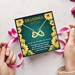 Grandma Thank You For Being In My Life This Necklace Was Made Just For You Infinity Heart Pendant Necklace