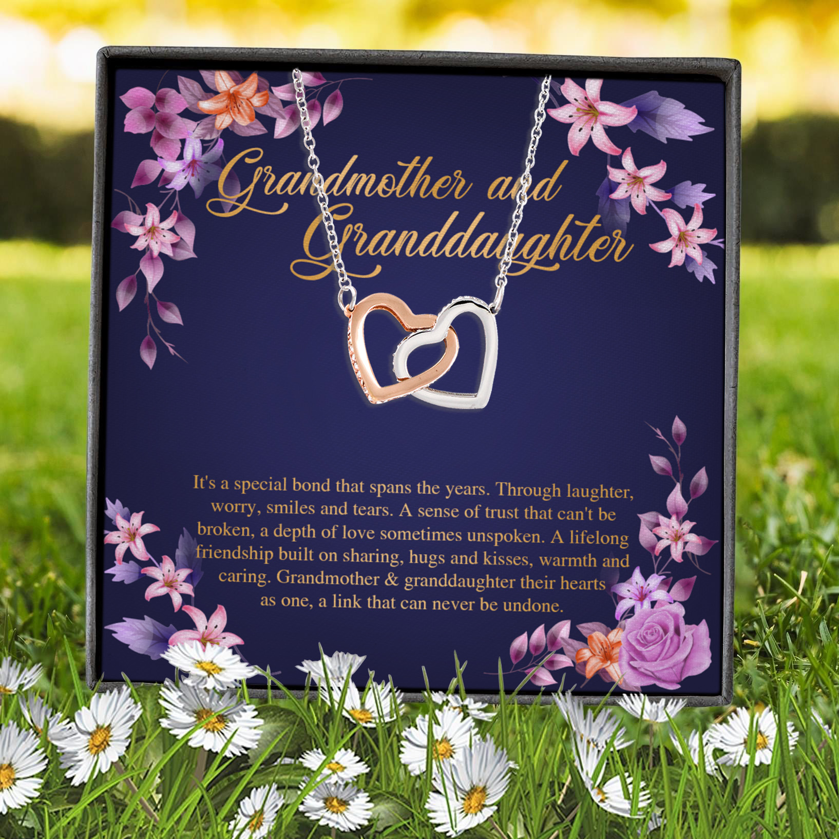 8Th. Grandmother and Granddaughter Interlocking Hearts Necklace 7