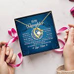 Viking Mom To My Daughter I Want You To Believe Deep In Your Heart Forever Love Heart Pendant Necklace