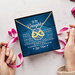 Viking Mom To My Daughter I Want You To Believe Deep In Your Heart Infinity Heart Pendant Necklace
