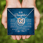 12Th. Believe Deep In Your Heart Viking Daughter 2 Interlocking Hearts Necklace