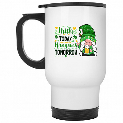 14 oz. White Travel Mug