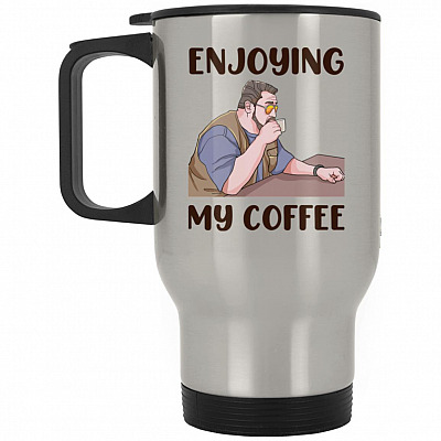 14 oz. Silver Travel Mug