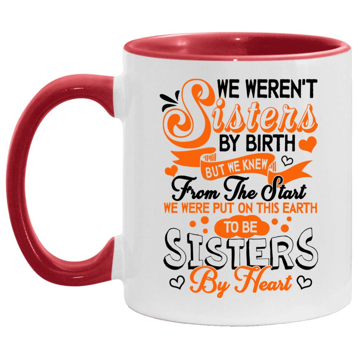 sister mug, White/Red, 11 oz. Accent Mug