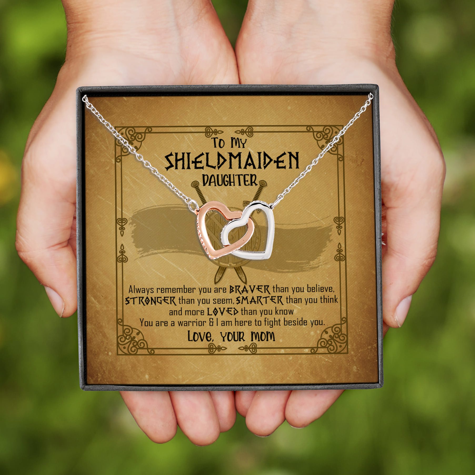 11Th. Shieldmaiden Daughter. Interlocking Hearts Necklace