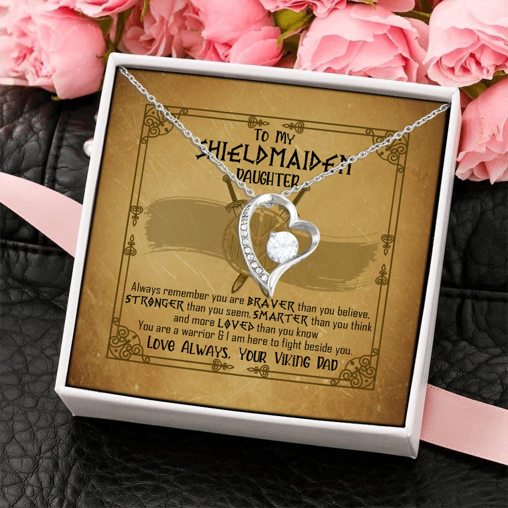 11Th. Shieldmaiden Daughter Forever Love Necklace (Silver) 4