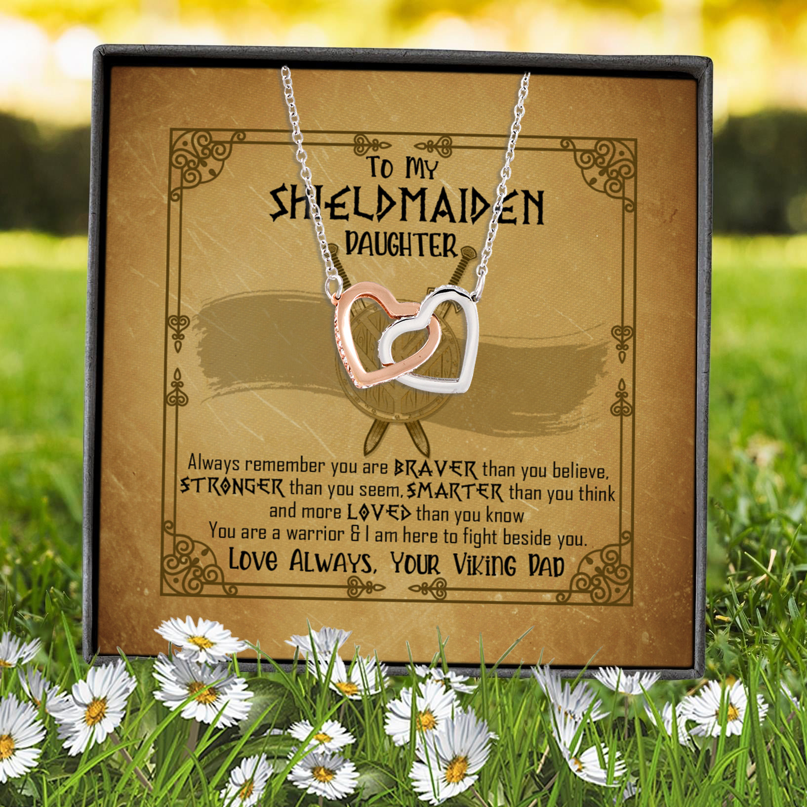 11Th. Shieldmaiden Daughter Interlocking Hearts Necklace 7