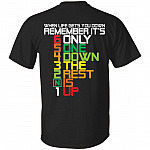 When Life Gets You Down Remember It's Only One Down The Rest Is Up Funny Gear Stick Print On Back T-Shirt Only, Black, Unisex T-Shirt