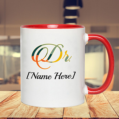 Alternative view of Personalized Dr Name Accent Coffee Mug - Doctor Graduation Gifts for Him