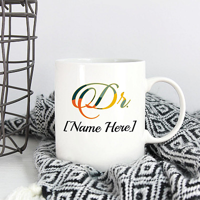 Alternative view of Personalized Dr Name Ceramic Coffee Mug - Water Bottle - Beer Stein
