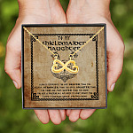 5VT. Mom To My Shieldmaiden Daughter Always Remember Infinity Heart Necklace (Gold)