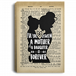 Silhouette Love Between A Mother and A Daughter Is Forever Gallery Wrapped Framed Canvas Prints - Unframed Poster, White, 0.75'' Framed Canvas Silhouette Love Between A Mother and A Daughter Is Forever Gallery Wrapped Framed Canvas Prints - Unframed Poster, White, 0.75'' Framed Canvas