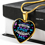 I Can Do All Things Through Christ Who Strengthens Me Philippians 413 Butterfly Heart Pendant Necklace Gifts - Heart Luxury Necklace (Gold Plated)