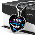 I Can Do All Things Through Christ Who Strengthens Me Philippians 413 Butterfly Heart Pendant Necklace Gifts - Heart Luxury Necklace (Silver)
