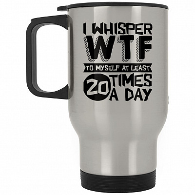 14 oz. Silver Travel Mug