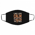 calm mask, Black, Cloth Face Cover – Medium/Large