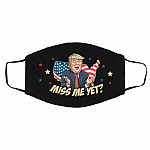 Miss Me Yet Funny Trump Mask, Black, Cloth Face Cover – Medium/Large