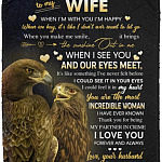 to my wife blanket, White, Cozy Plush Fleece Blanket - 50x60