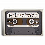 Personalized Mixtape Gallery Wrapped Framed Canvas Prints - Unframed Poster - Home Decor Wall Art, White, 0.75'' Framed Canvas
