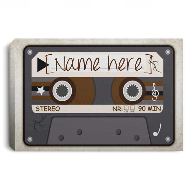 Personalized Mixtape Gallery Wrapped Framed Canvas Prints - Unframed Poster - Home Decor Wall Art, White, 0.75'' Framed Canvas