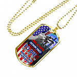 Only Two Defining Forces Have Ever Offered Die For You Jesus Christ American Veteran Dog Tag Pendant Necklace - Dog Tag (Gold Plated)