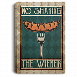 Barbecue No Shaking The Wiener Funny Framed Canvas - Unframed Poster, White, 0.75'' Framed Canvas