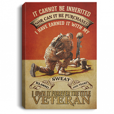 It Cannot Be Inherited Nor Can It Be Purchased I Have Earned It Gallery Wrapped Framed Canvas Prints - Unframed Poster, White, 0.75'' Framed Canvas
