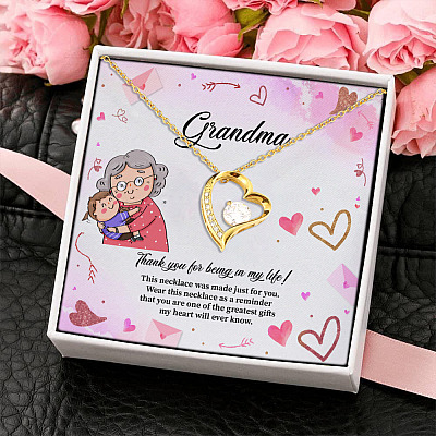 Alternative view of Thank You for Being in My Life Mothers Day Gift for Grandma Forever Love Pendant Necklace