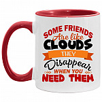 Cloud Mug, White/Red, 11 oz. Accent Mug