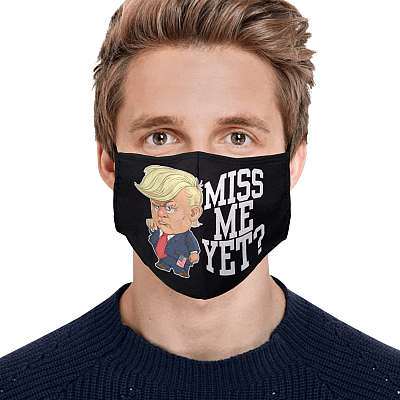 Alternative view of Miss Me Yet Donald Trump Washable Reusable Custom Printed Cloth Face Mask Cover