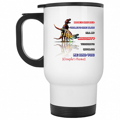 14 oz. White Travel Mug