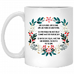 Love Is Patient Love Is Kind Coffee Mug - Beer Stein - Water Bottle - Color Changing Mug - Quarantined Wedding Gift, White, 11 oz. White Mug