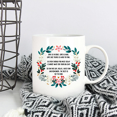Alternative view of Love Is Patient Love Is Kind Coffee Mug - Beer Stein - Water Bottle - Color Changing Mug - Quarantined Wedding Gift