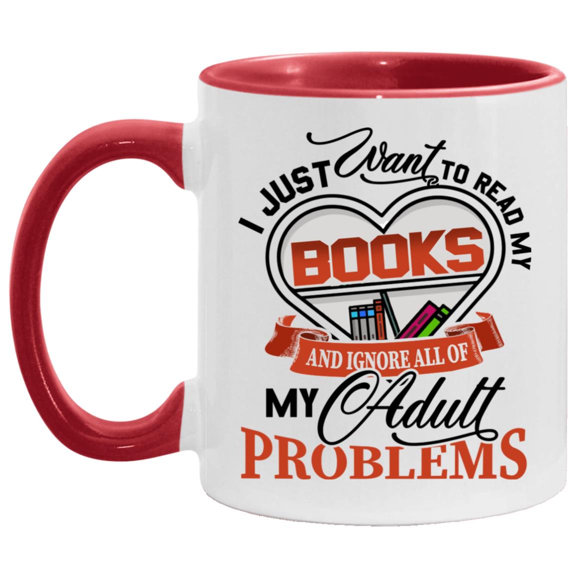 Books Accent Mug, White/Red, 11 oz. Accent Mug Books Accent Mug, White/Red, 11 oz. Accent Mug