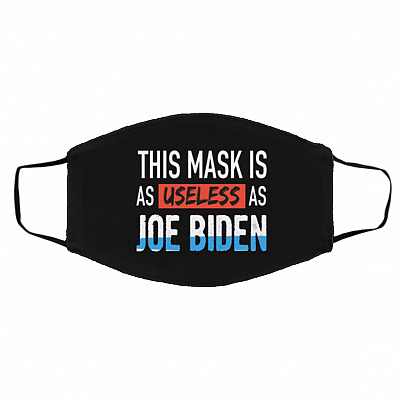 This Mask Is As Useless, Black, Cloth Face Cover – Medium/Large