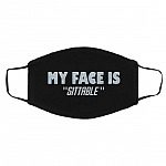 My Face Is Sittable Funny, Black, Cloth Face Cover – Medium/Large