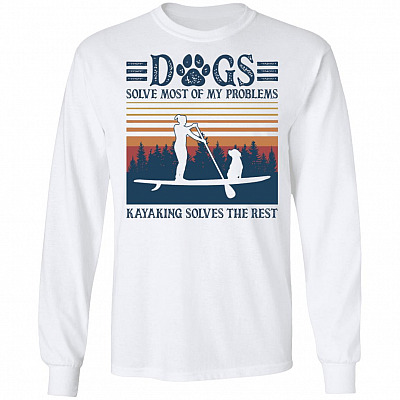 Dogs Solve, White, Long Sleeve