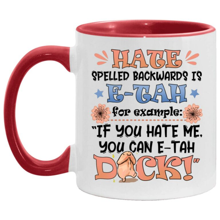 hate mug, White/Red, 11 oz. Accent Mug