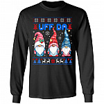 Gnomes Hoodie, Black, Long Sleeve