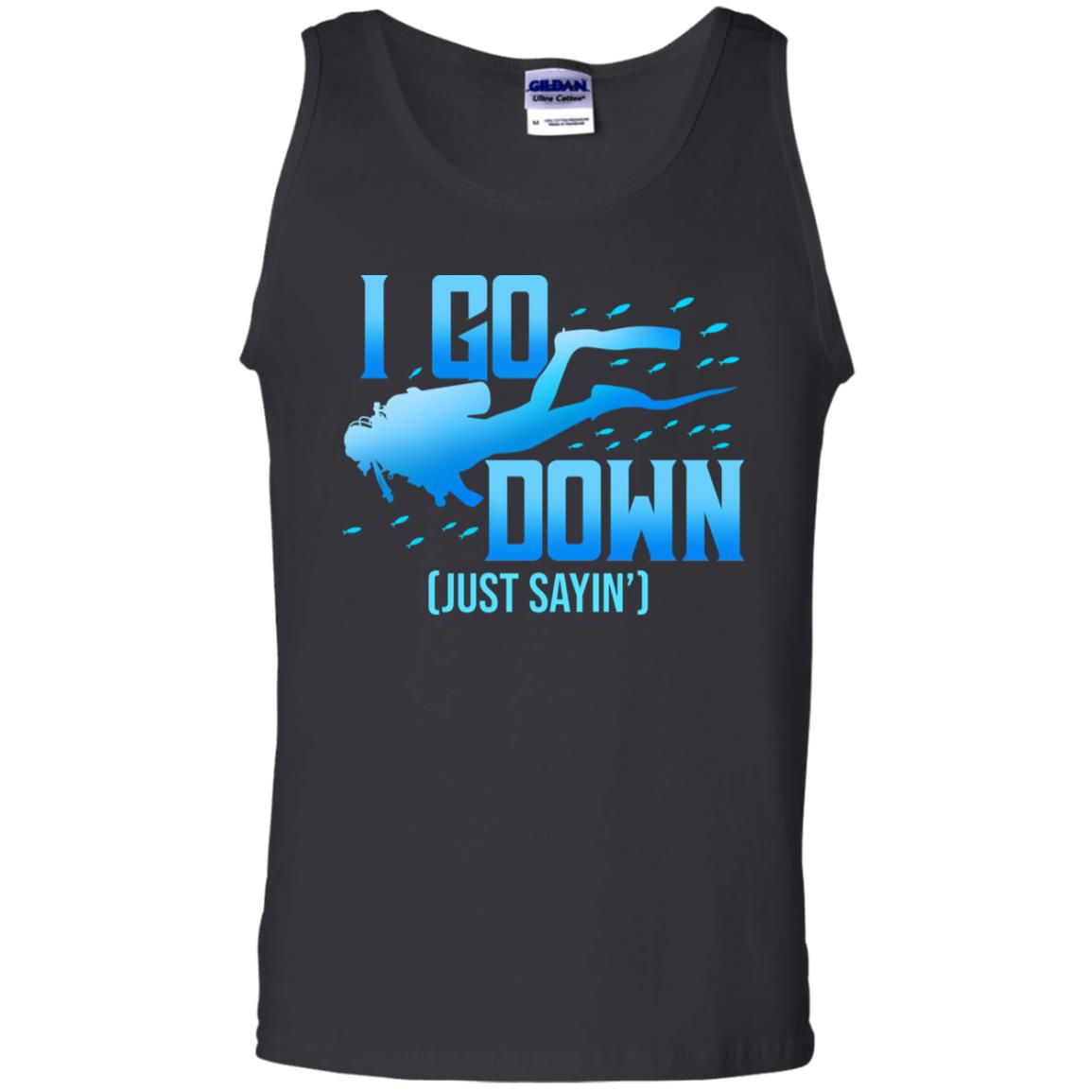 Down Tank, Black, Unisex Tank Top