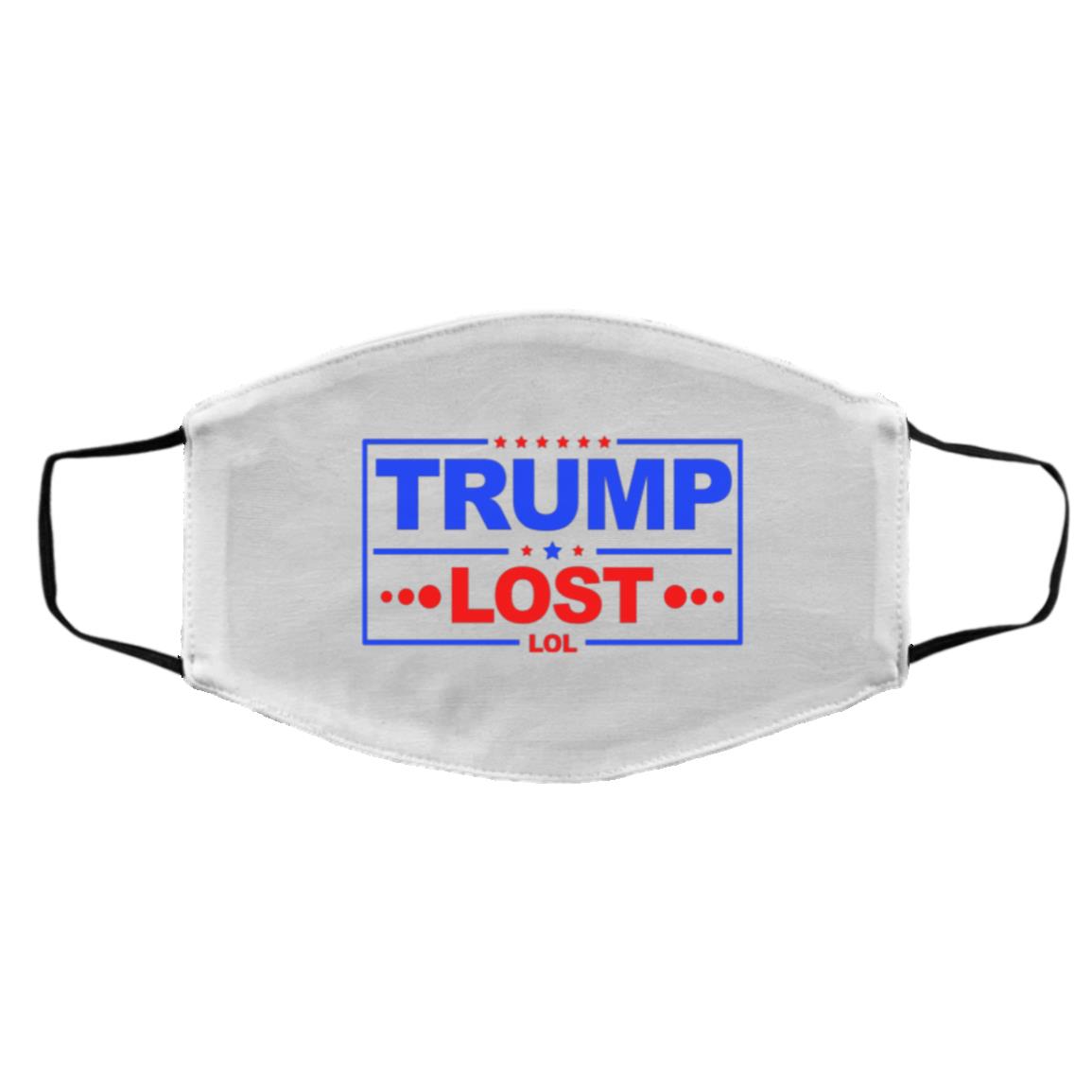 Trump Lol Mask, White, Cloth Face Cover – Medium/Large Trump Lol Mask, White, Cloth Face Cover – Medium/Large