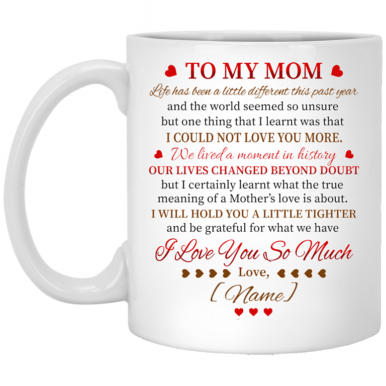 Personalized Mom Life Has Been Different Ceramic Coffee Mug-Beer Stein-Water Bottle-Color Changing Mug, White, 11 oz. White Mug