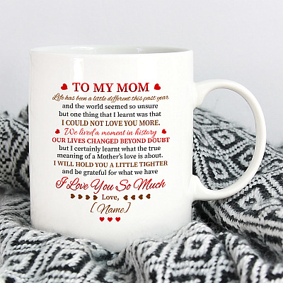 Alternative view of Personalized Mom Life Has Been Different Ceramic Coffee Mug-Beer Stein-Water Bottle-Color Changing Mug