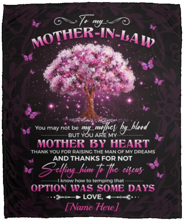 Personalized To My Mother In Law, White, Cozy Plush Fleece Blanket - 50x60
