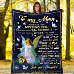 2VT. To My Mom Whenever I Am Missing You blanket mockup