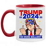trump mug, White/Red, 11 oz. Accent Mug