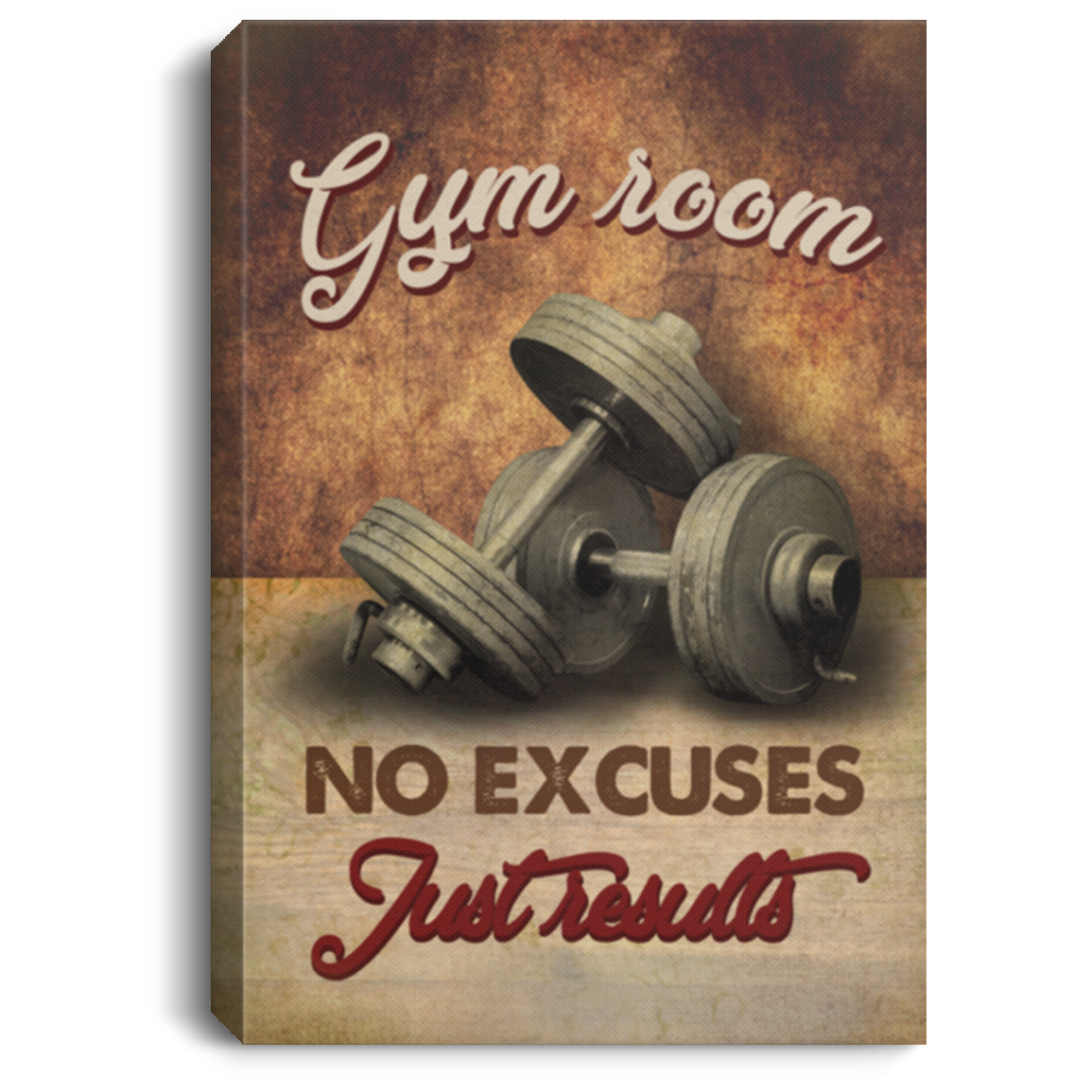 Gym Room Framed Canvas - No Excuses Just Results Unframed Poster - Weight Room Posters Motivation, White, 0.75'' Framed Canvas Gym Room Framed Canvas - No Excuses Just Results Unframed Poster - Weight Room Posters Motivation, White, 0.75'' Framed Canvas