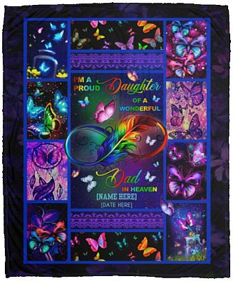 I'm A Proud Daughter Of Blanket, White, Cozy Plush Fleece Blanket - 50x60